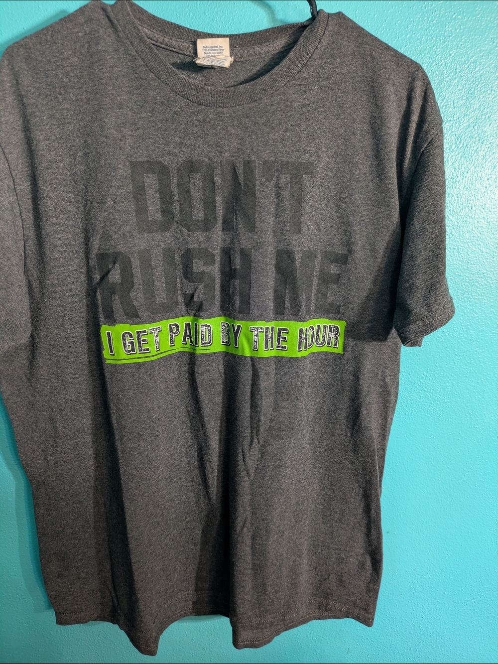 Don't Rush Me Graphic Tee - Charcoal Gray